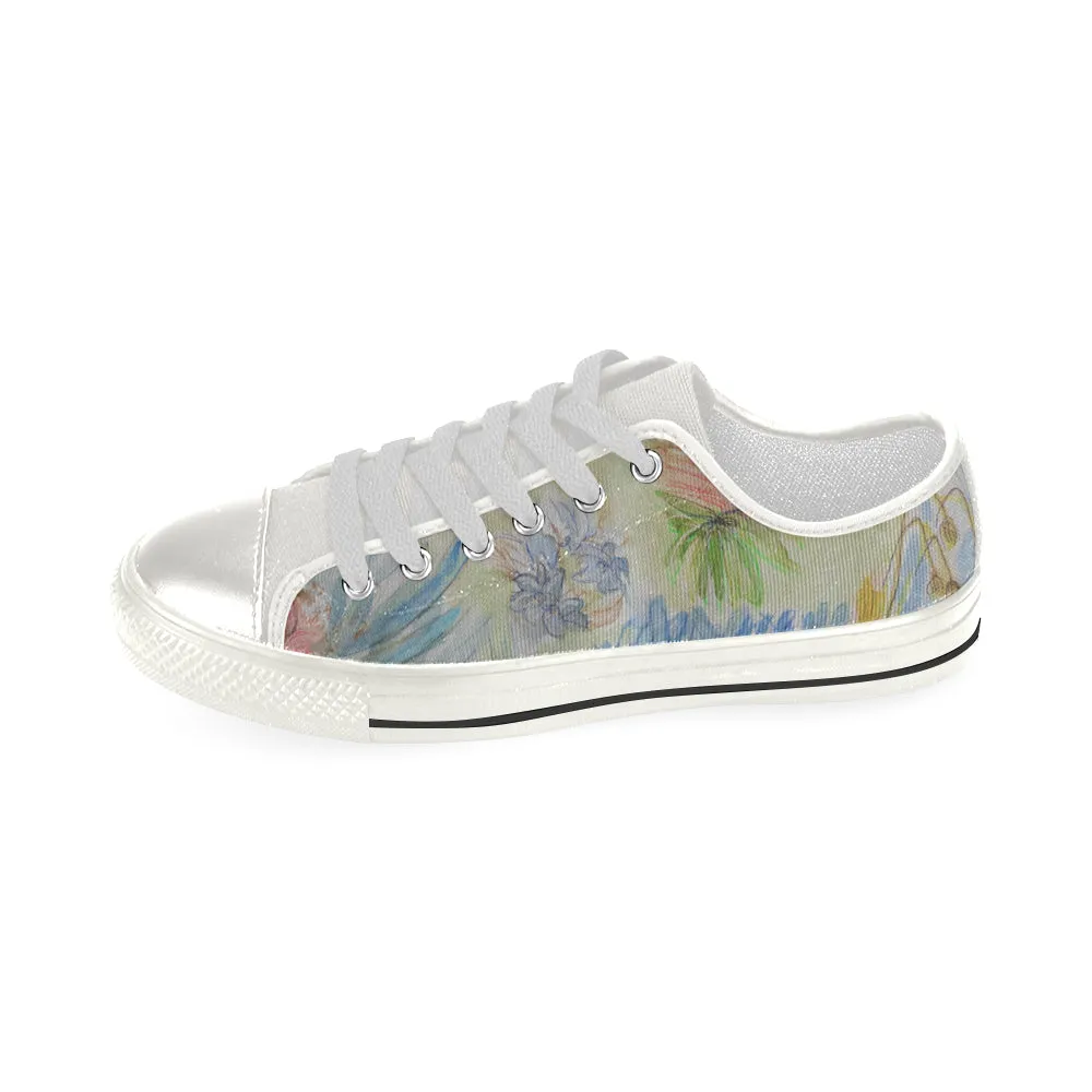 Floral Watercolours Low Rise Women's Shoes up to size 12