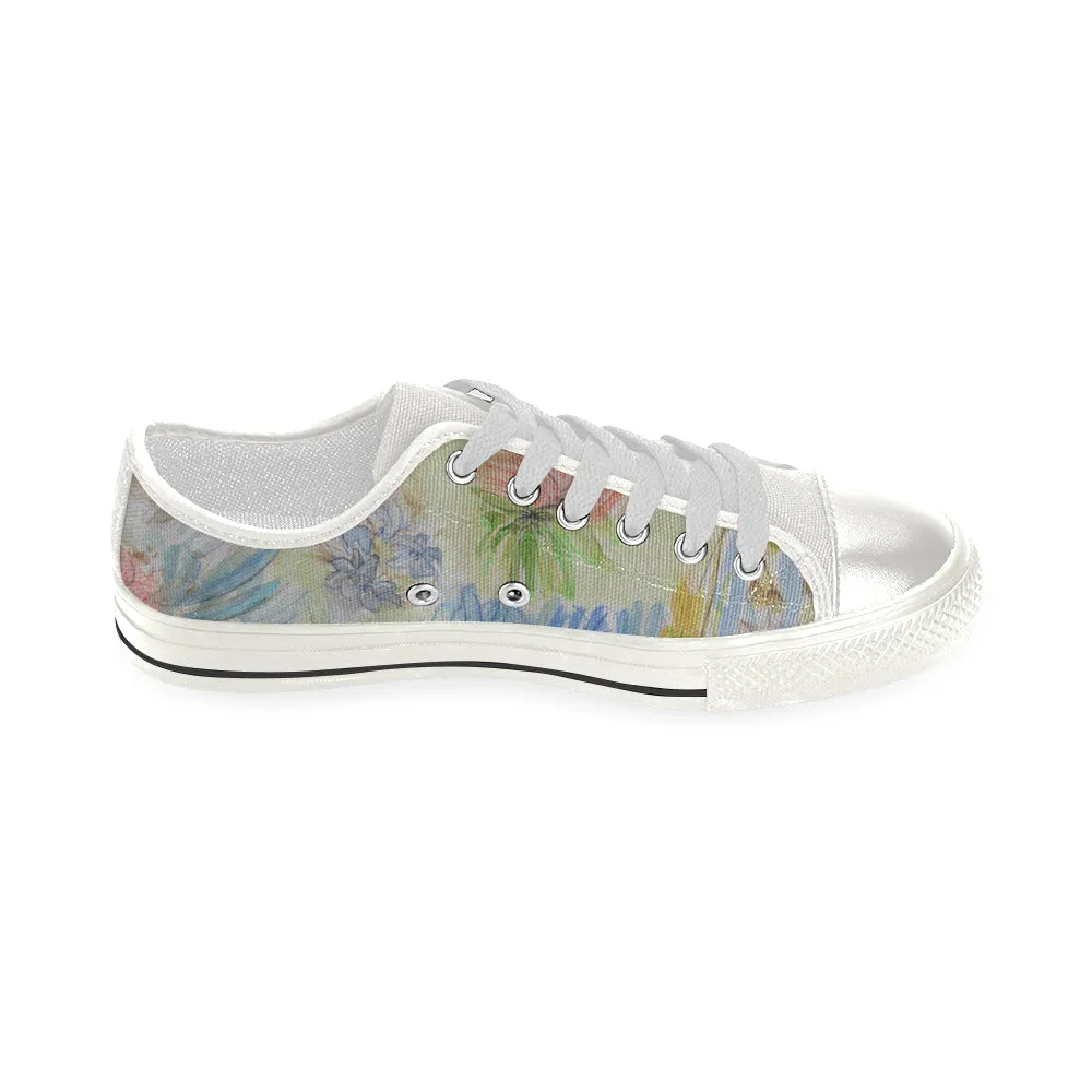 Floral Watercolours Low Rise Women's Shoes up to size 12