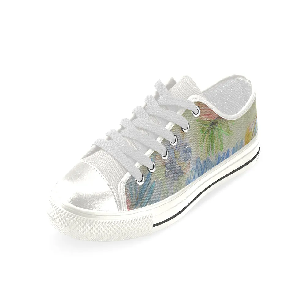 Floral Watercolours Low Rise Women's Shoes up to size 12
