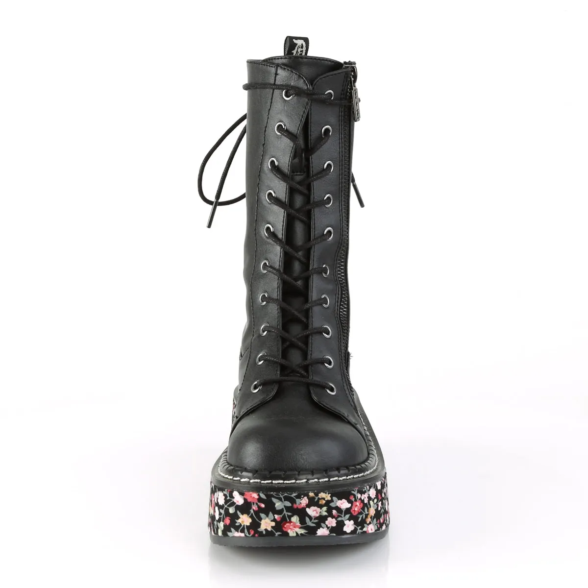 Flower Fabric Wrapped Platform Boots