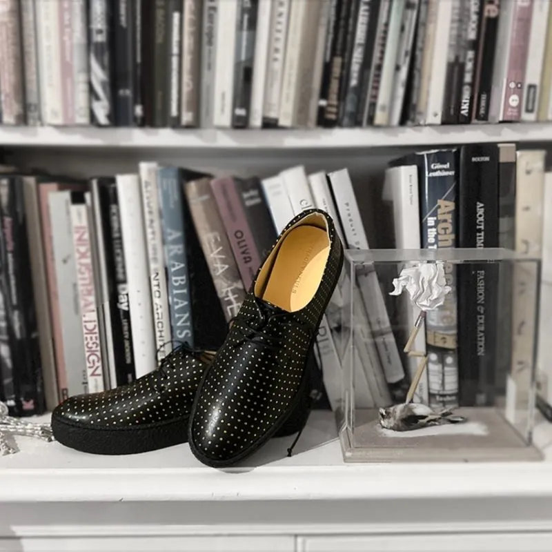 GEEK PLATFORM Pois | Leather Wedge