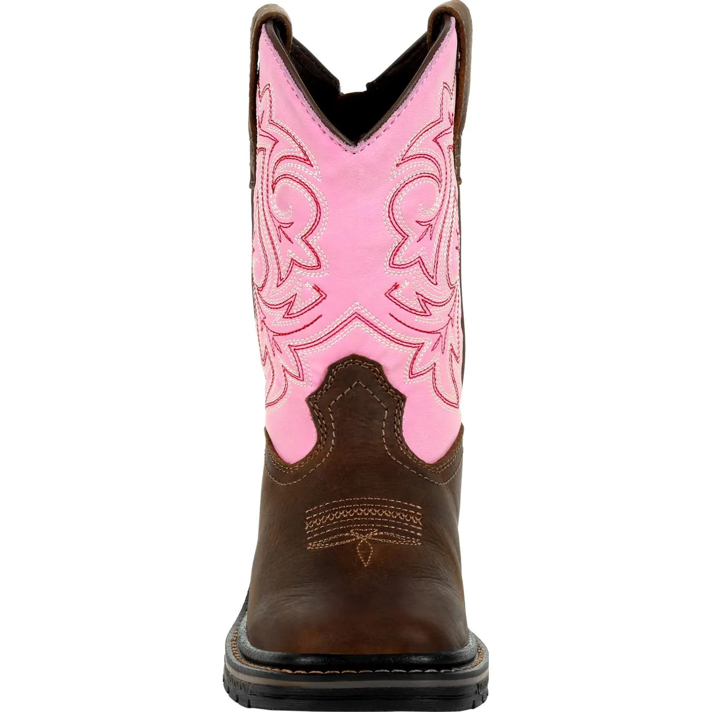 Georgia | Little Kid's Boot Carbo-Tec LT Pull On Boot | Brown / Pink