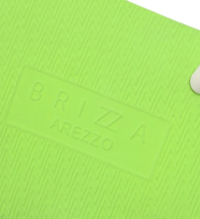 Green Neon and White Brizza Platform Slipper