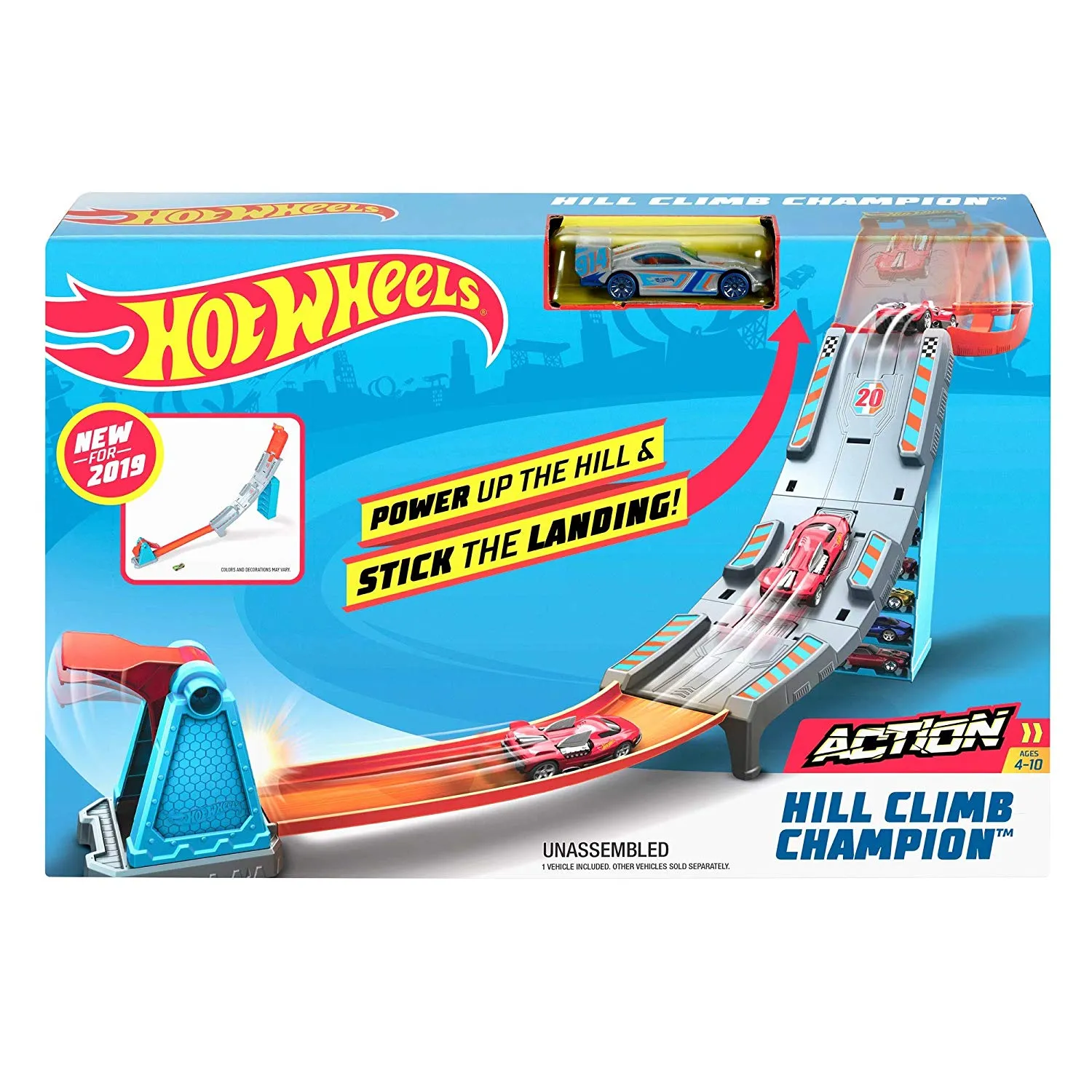 Hot Wheels Hill Climb Track Set Multicolor