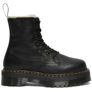 Jadon Faux Fur Lined Platform Boots - Black Pisa