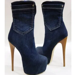 Jean Hidden Platform Boots