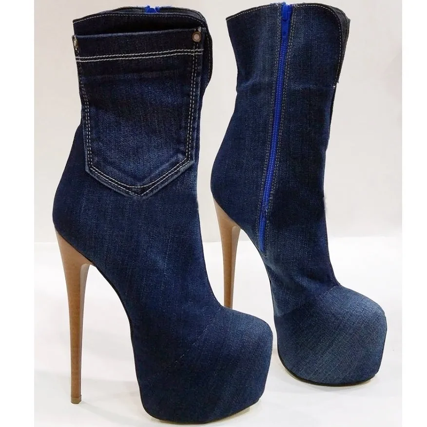 Jean Hidden Platform Boots