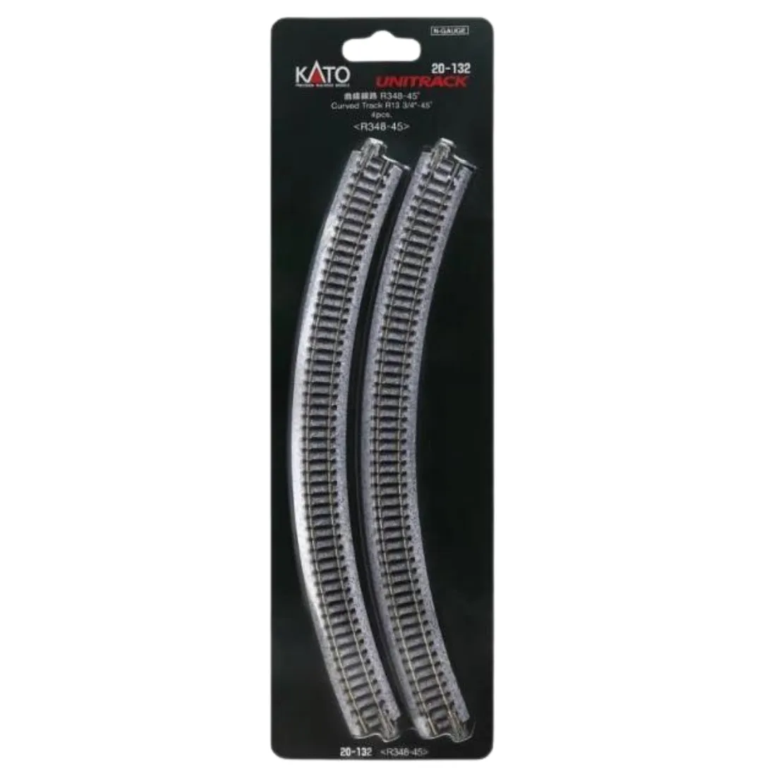 KATO - 20-132 - Curved Track (348mm Radius x 4) 45 Degree - N Gauge