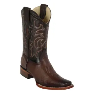 Los Altos Boots Mens #8129716 Rodeo Boot Style | Smooth Ostrich Boots | Color Faded Brown