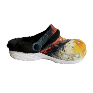 Mc#35 Men's Classic Clogs with Fleece, abstract, print