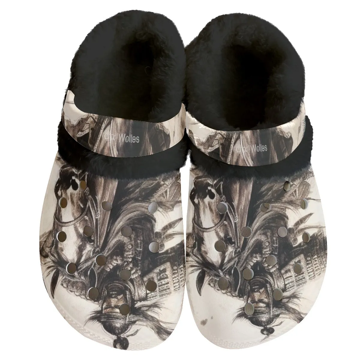Mc#36 Men's Classic Clogs with Fleece, Asian theme