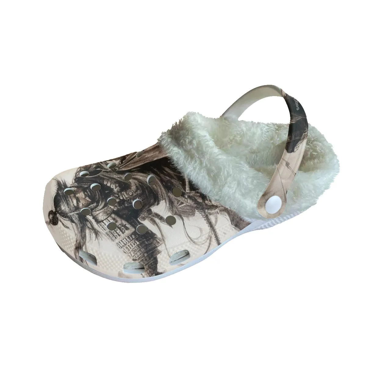 Mc#36 Men's Classic Clogs with Fleece, Asian theme