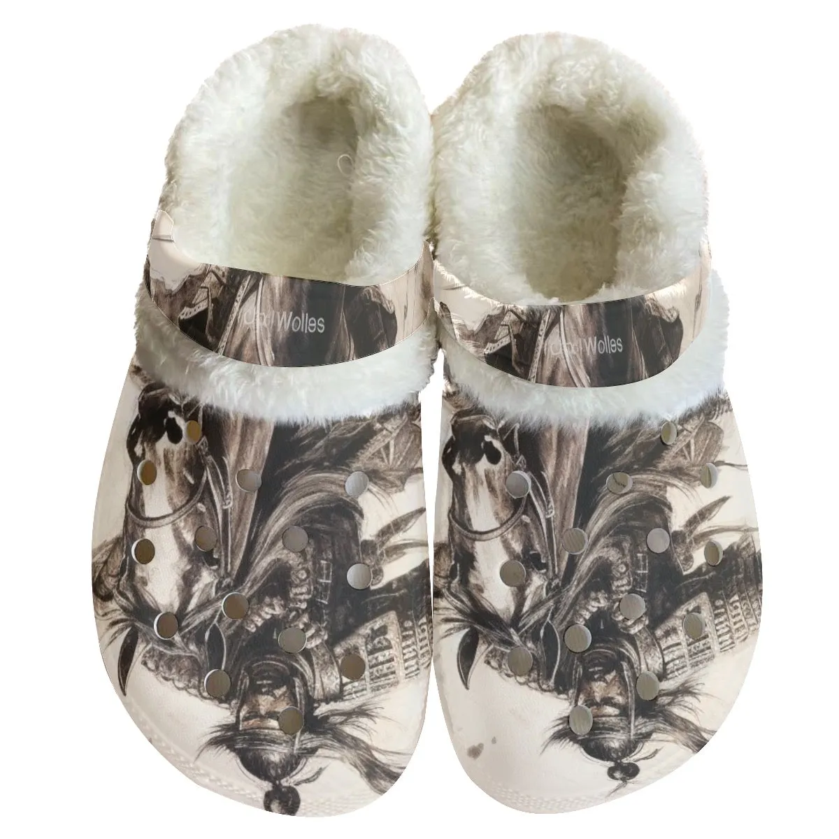 Mc#36 Men's Classic Clogs with Fleece, Asian theme