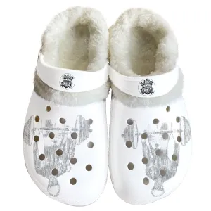 Men's Classic Clogs with Fleece white lifters clogs