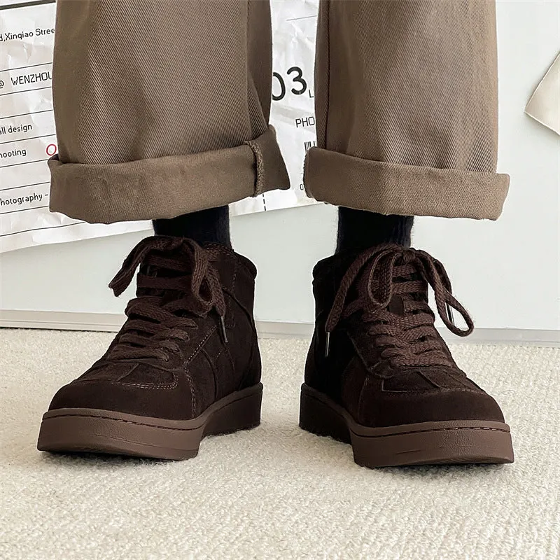 Men's Leather High-Top Casual Martin Boots (In Stock)