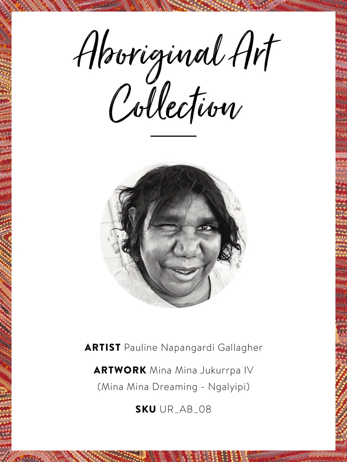 Mina Mina Jukurrpa IV Canvas Art Print