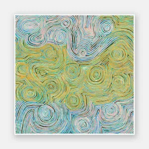 Mina Mina Jukurrpa VI Yellow Unframed Art Print