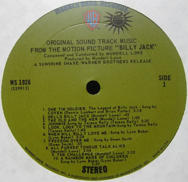 Mundell Lowe - Original Sound Track Music From The Motion Picture Billy Jack - LP