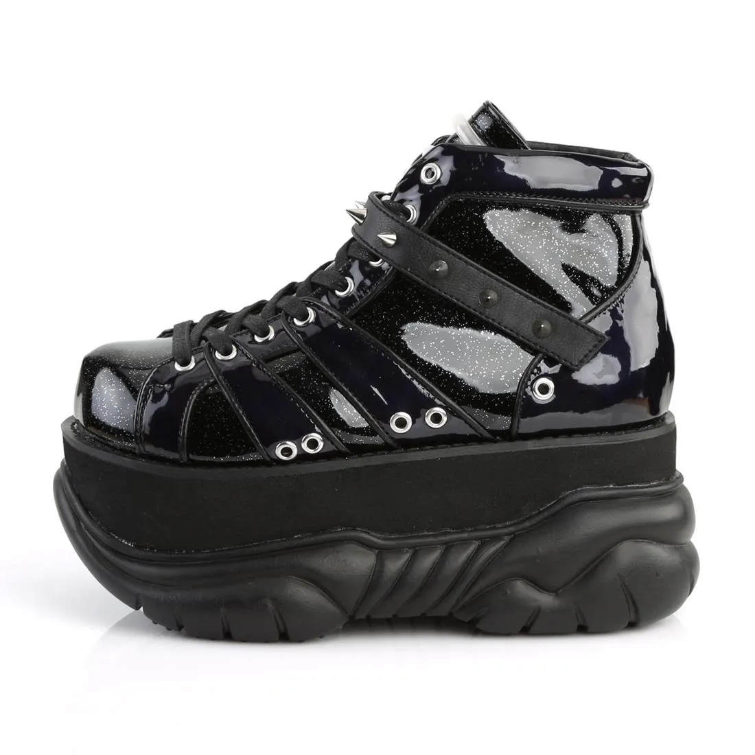 Neptune-100 Black Vinyl UV Reactive Tubing 3" Platform Shoe