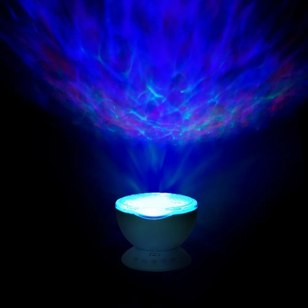 Ocean Wave Projector LED Light Built In Music For kid Bedroom