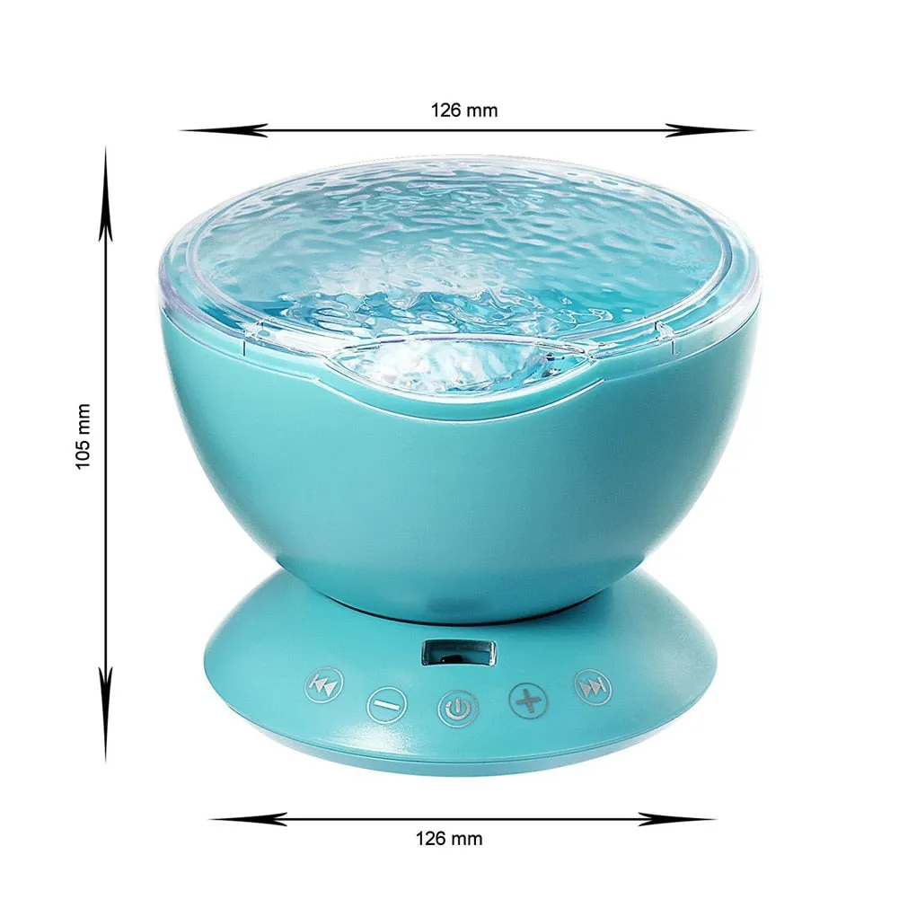 Ocean Wave Projector LED Light Built In Music For kid Bedroom