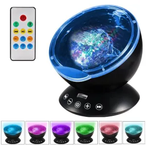 Ocean Wave Projector LED Light Built In Music For kid Bedroom