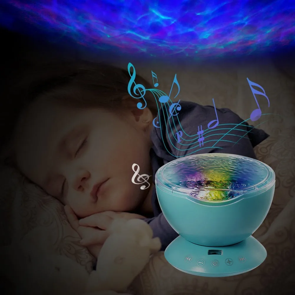 Ocean Wave Projector LED Light Built In Music For kid Bedroom