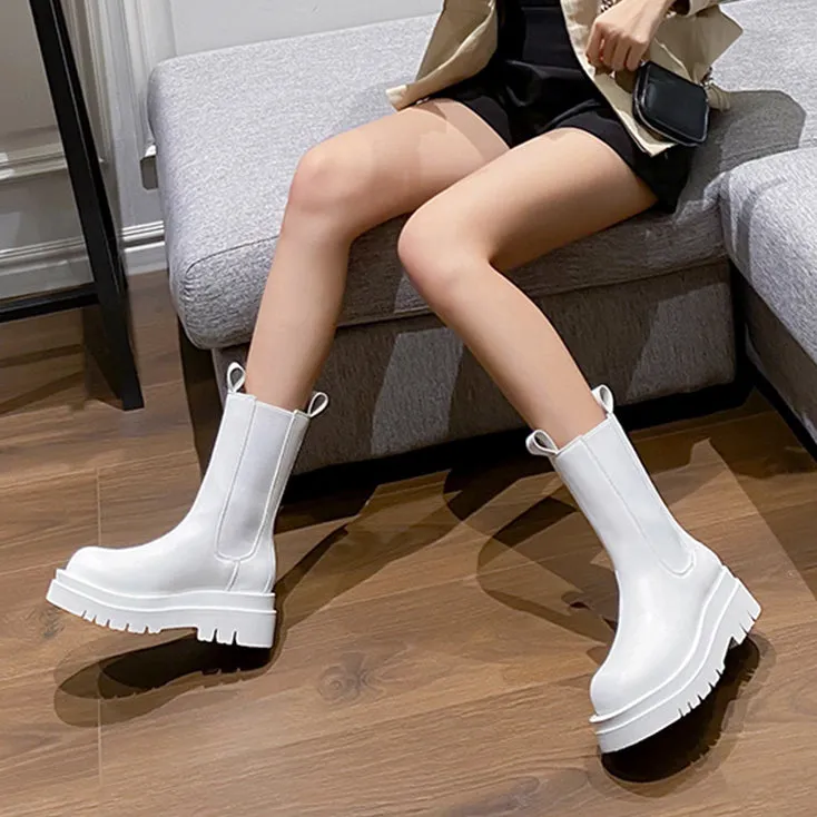 PAULA Basic Leather Ankle Boots