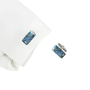 Pauline Gallagher Mina Blue Elegant Cufflinks - Sd064