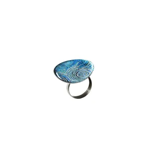 Pauline Gallagher Mina Blue Statement Adjustable Ring - Sd063