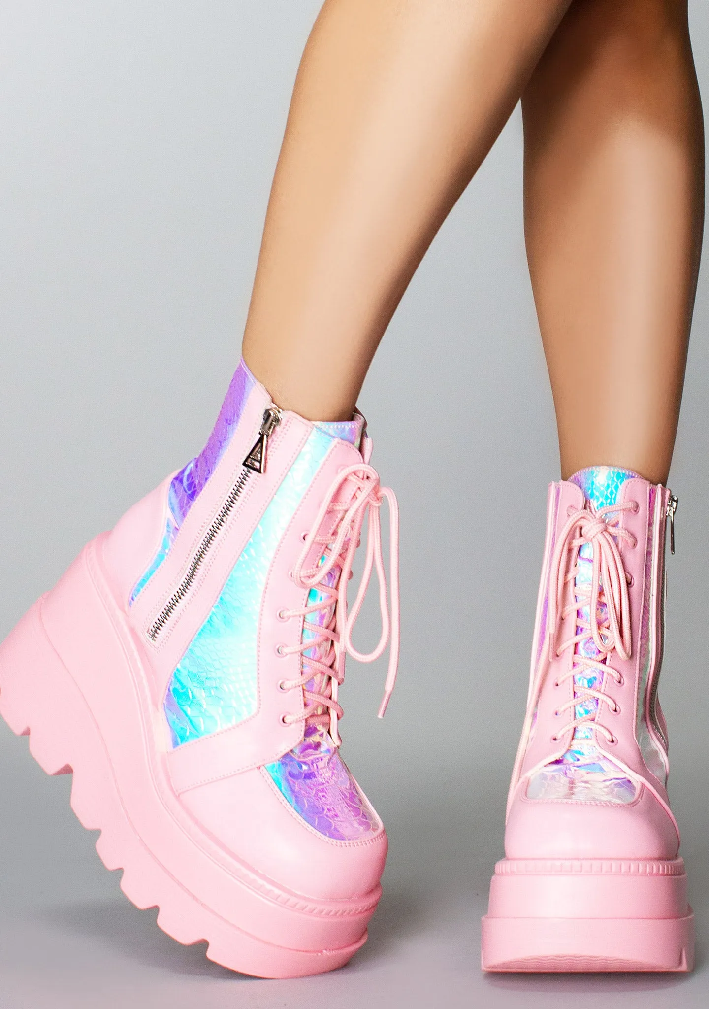 Pink Poison Pink Platform Boots