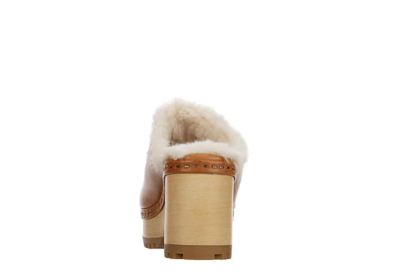 Platform Faux Fur Shearling Clog