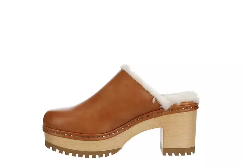 Platform Faux Fur Shearling Clog