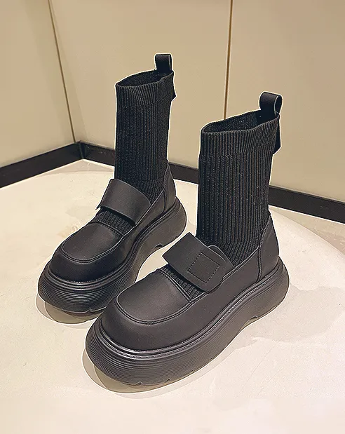 ♀Platform Sock Boots