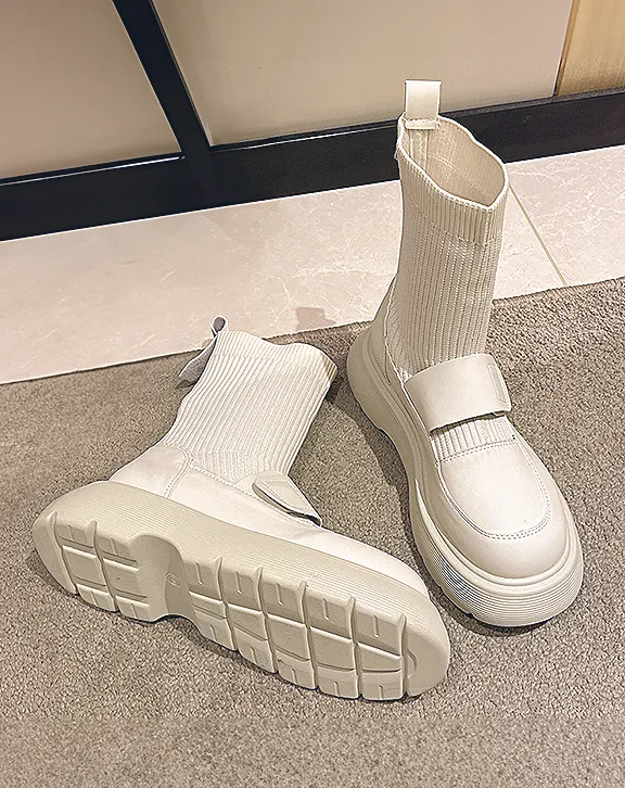 ♀Platform Sock Boots