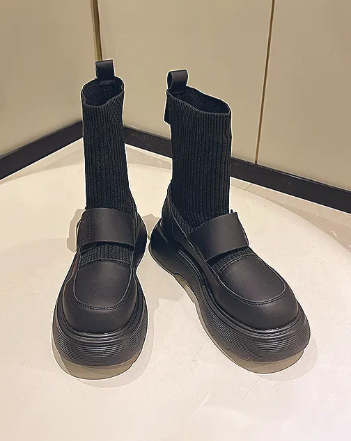 ♀Platform Sock Boots
