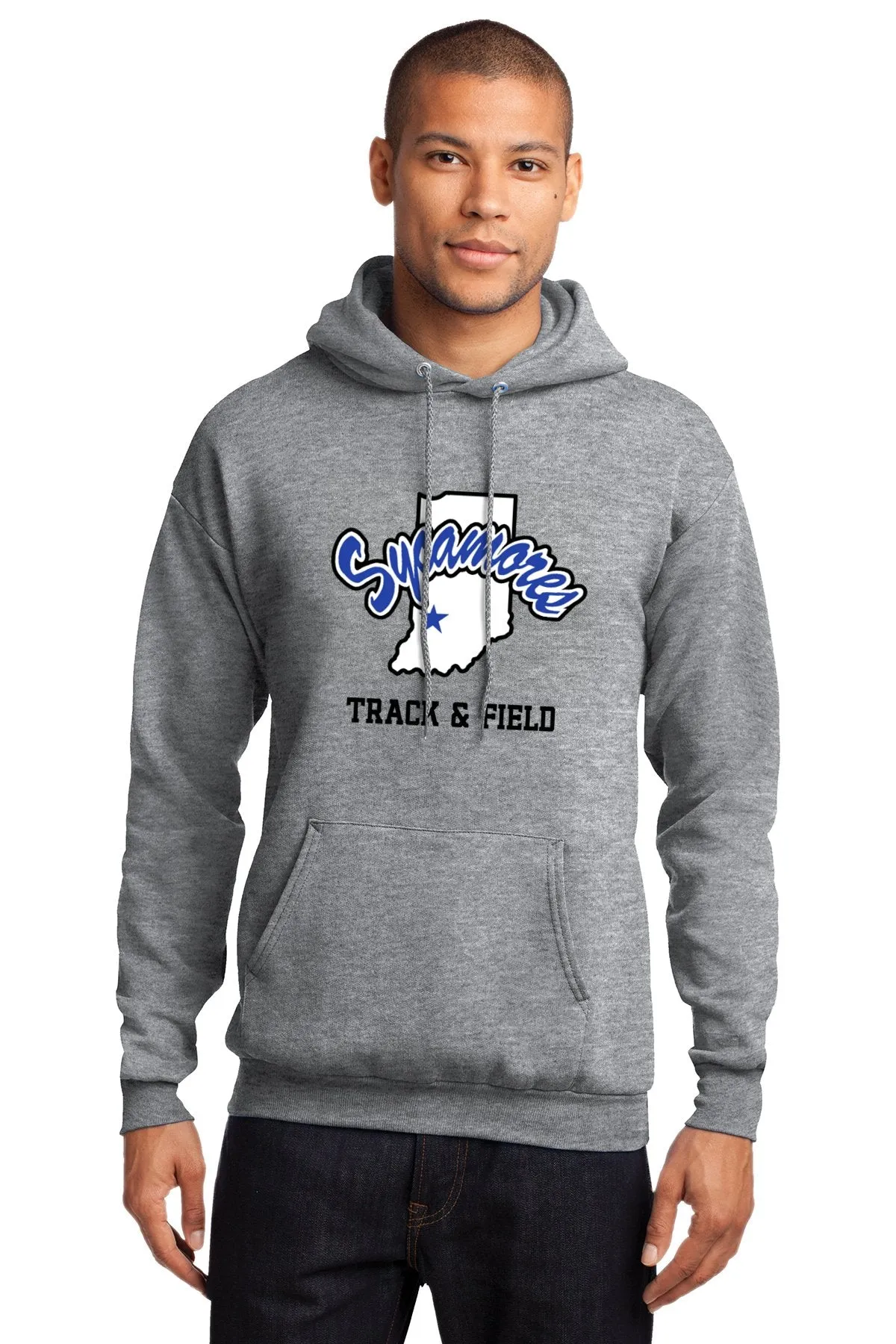 Port & Company® Sycamores Track & Field Essential Fleece Hooded Sweatshirt