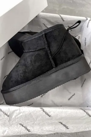 QUINN Ultra Mini Platform Ankle Boots - Black