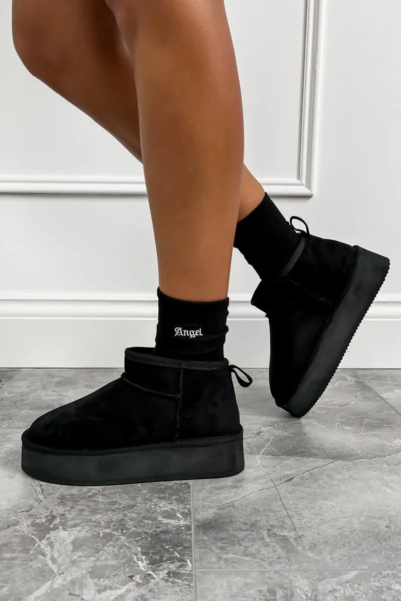 QUINN Ultra Mini Platform Ankle Boots - Black