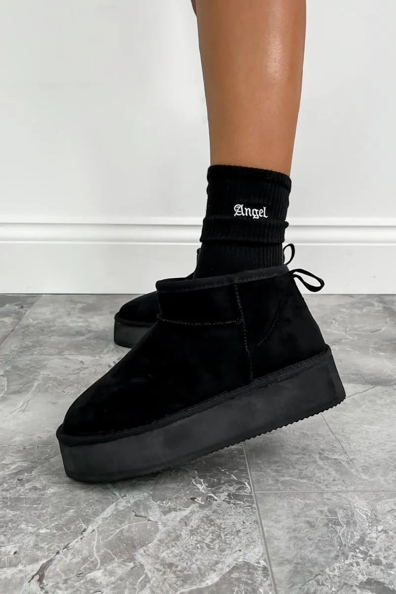 QUINN Ultra Mini Platform Ankle Boots - Black