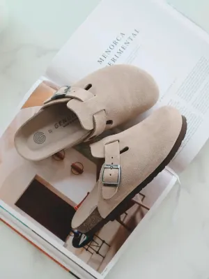 Riva Taupe Clogs