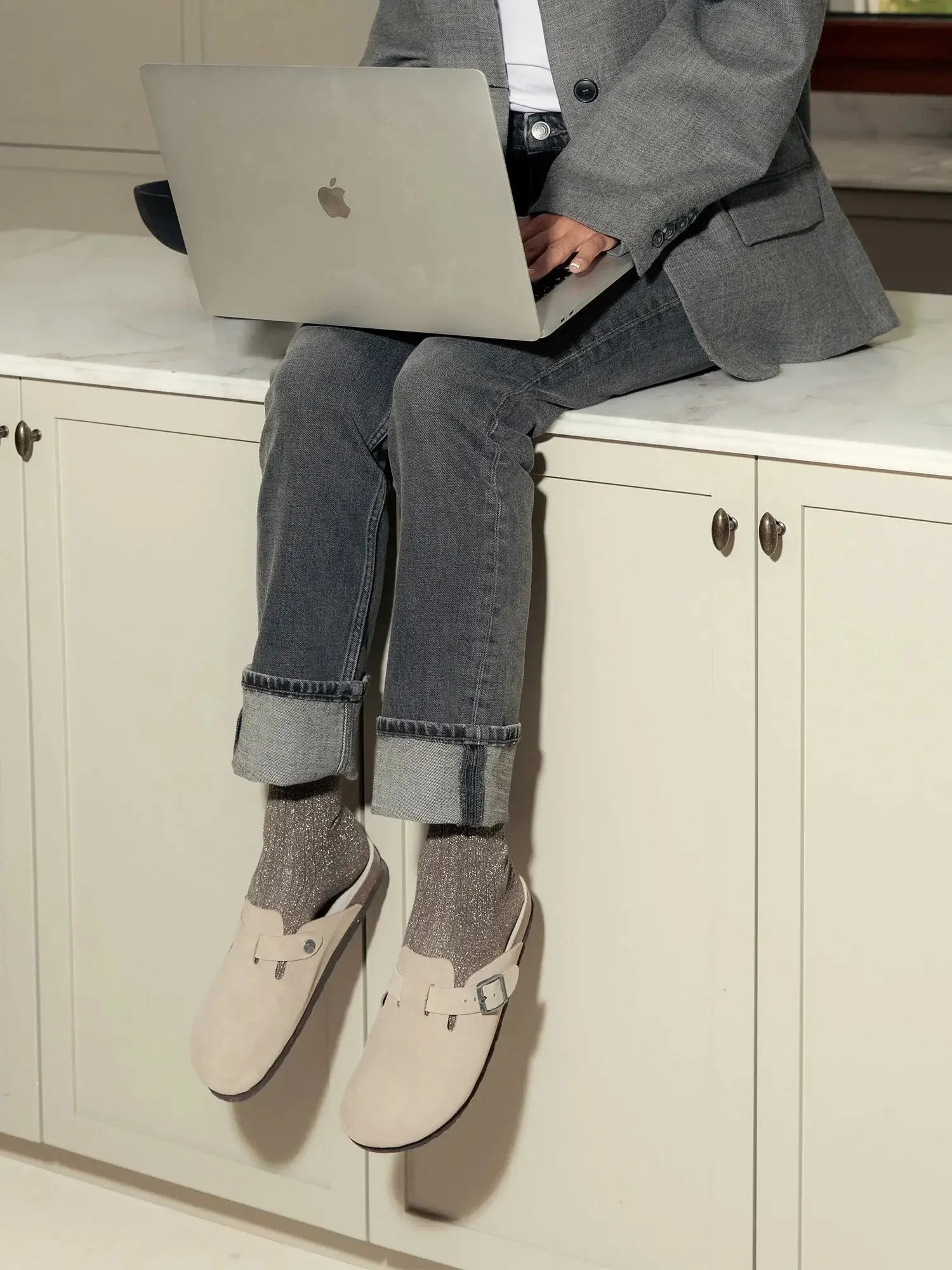 Riva Taupe Clogs