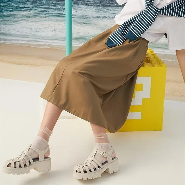 Rome Cowhide Platform Sandals