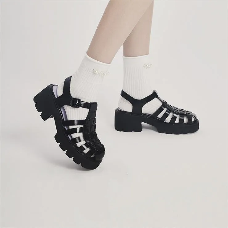 Rome Cowhide Platform Sandals