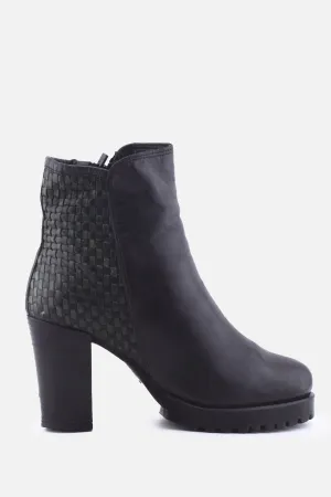 Rose Noise Zipper Platform Boots | 100% Authentic Leather