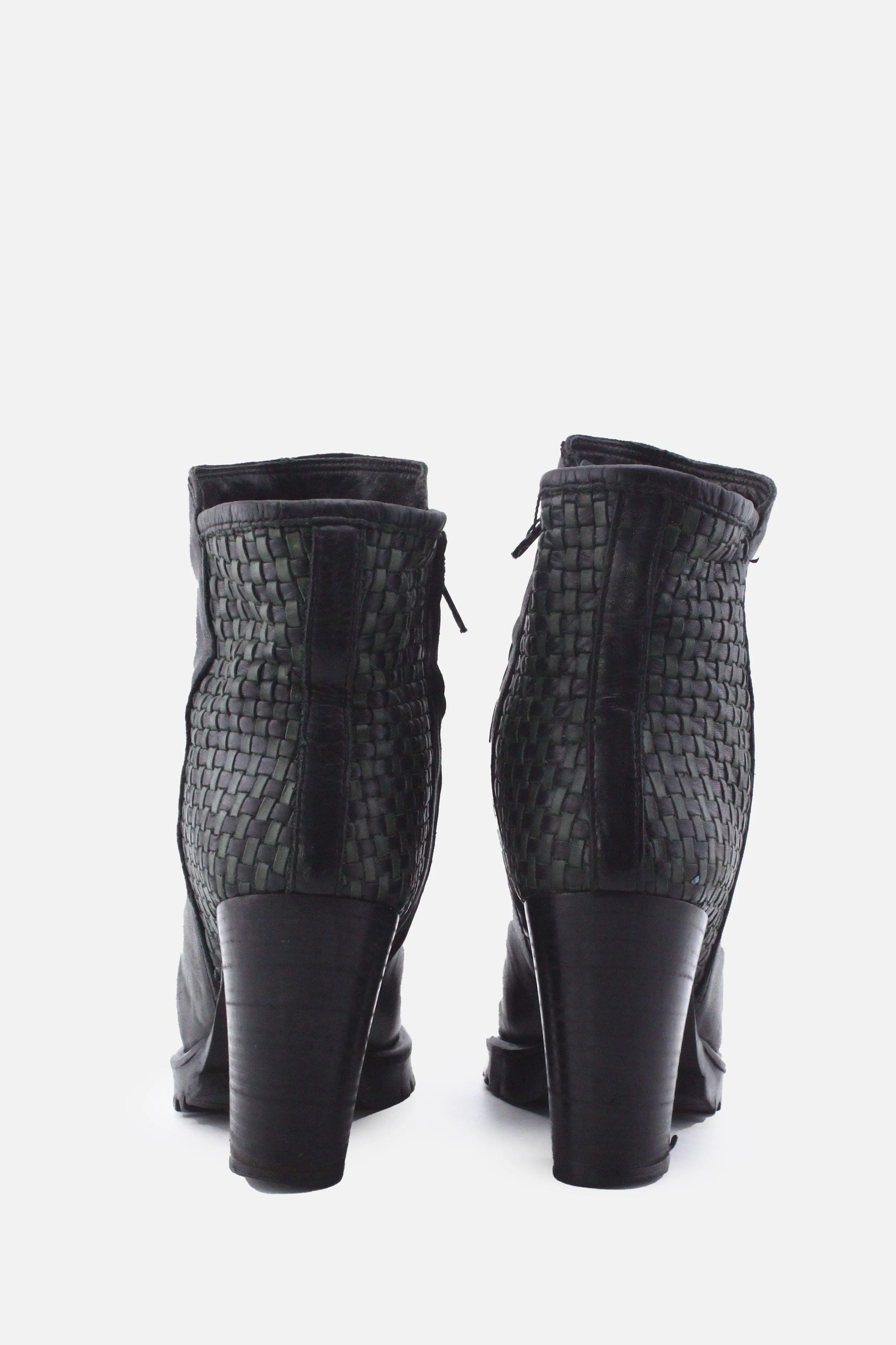 Rose Noise Zipper Platform Boots | 100% Authentic Leather