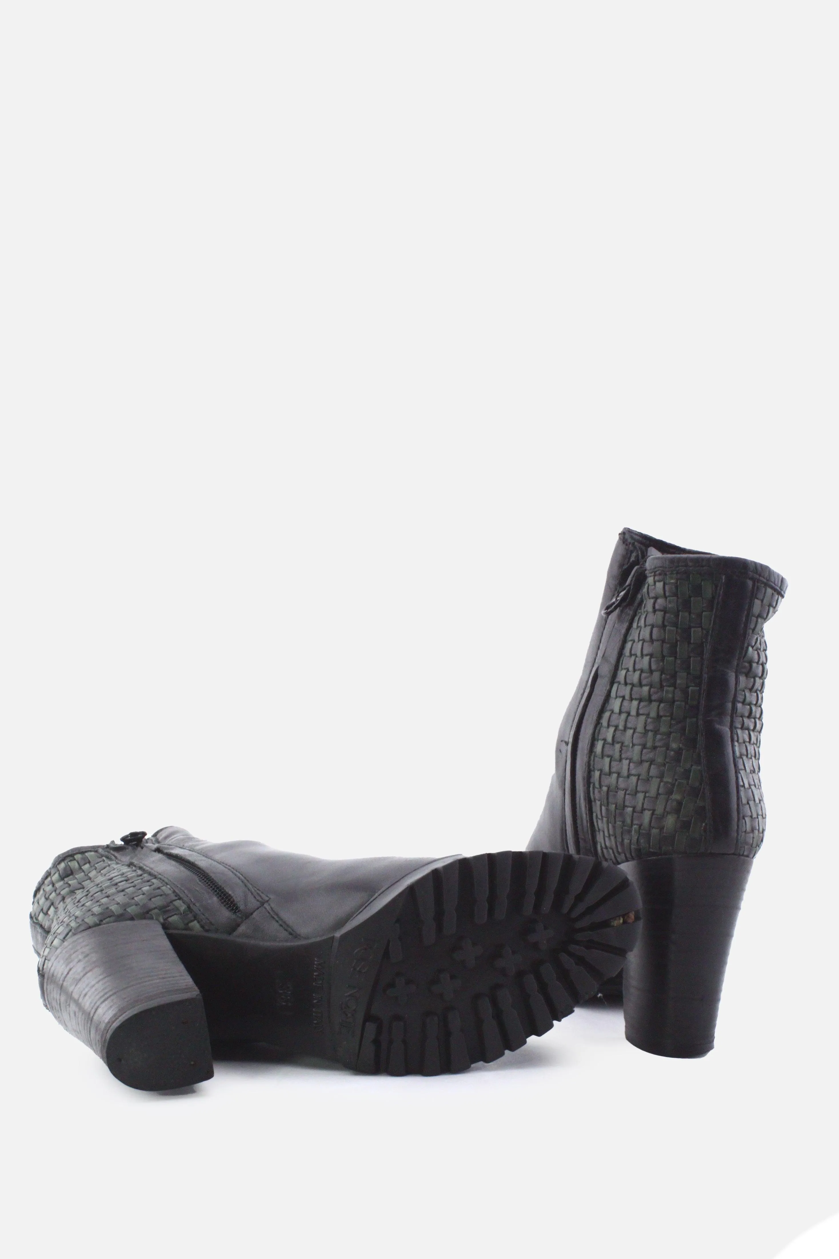 Rose Noise Zipper Platform Boots | 100% Authentic Leather