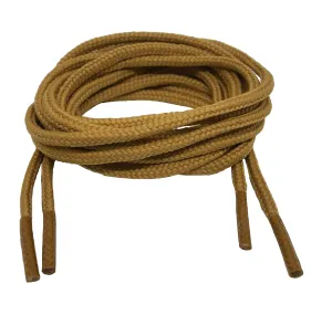 Round Caramel Brown Shoe Boot Laces - 3mm wide