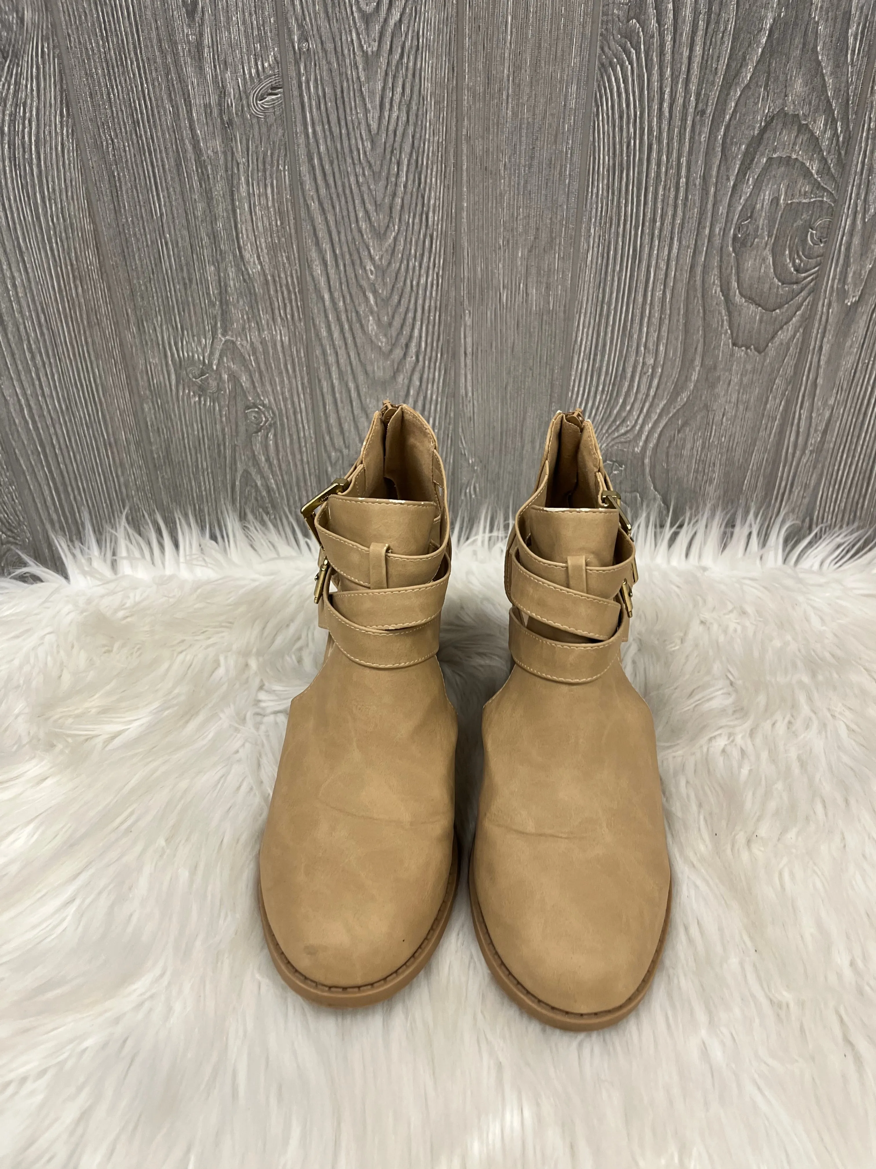 Shoes Heels Platform By Clothes Mentor In Tan, Size: 11.5