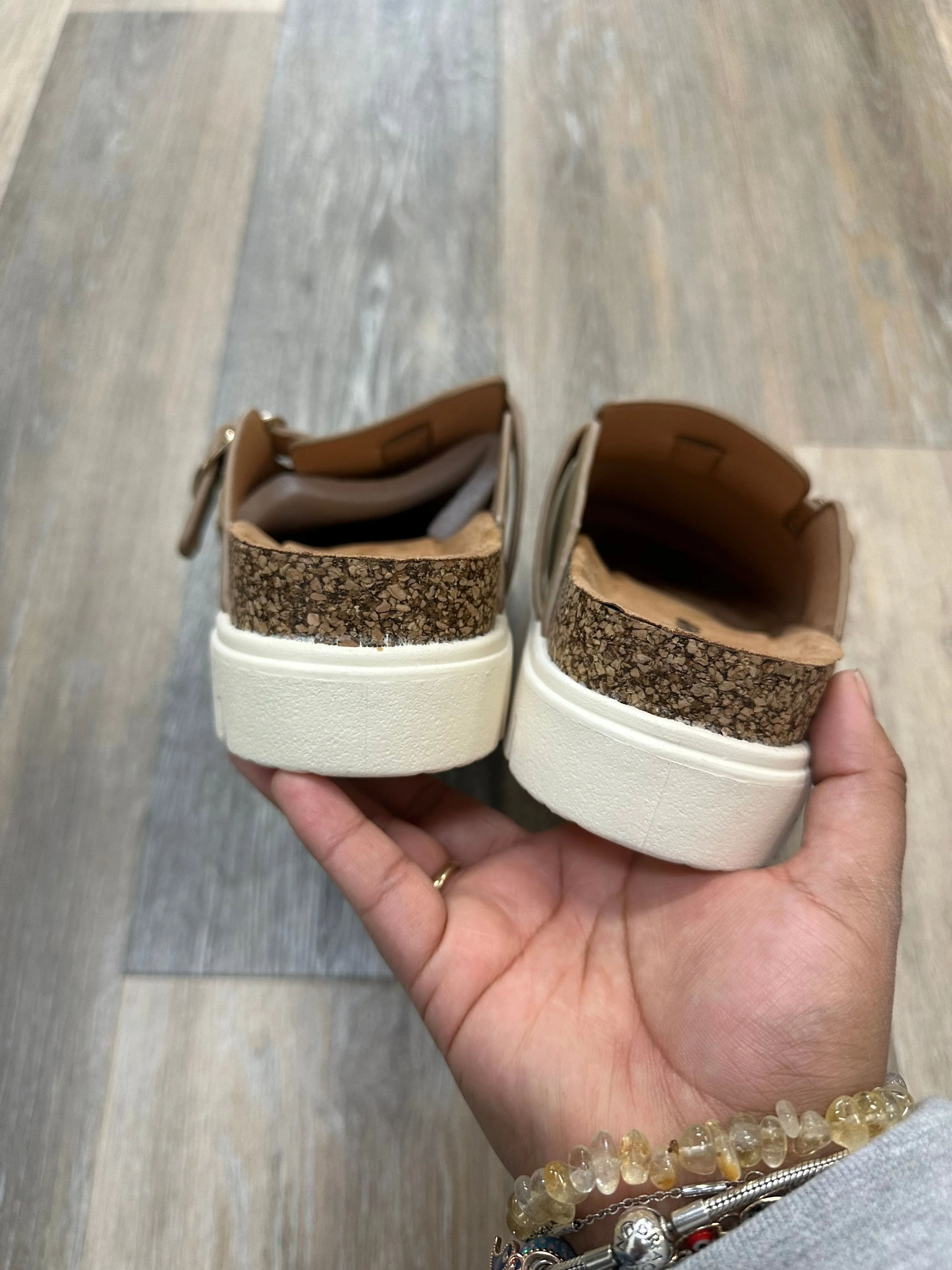 Shoes Heels Platform By Forever In Taupe, Size: 7.5